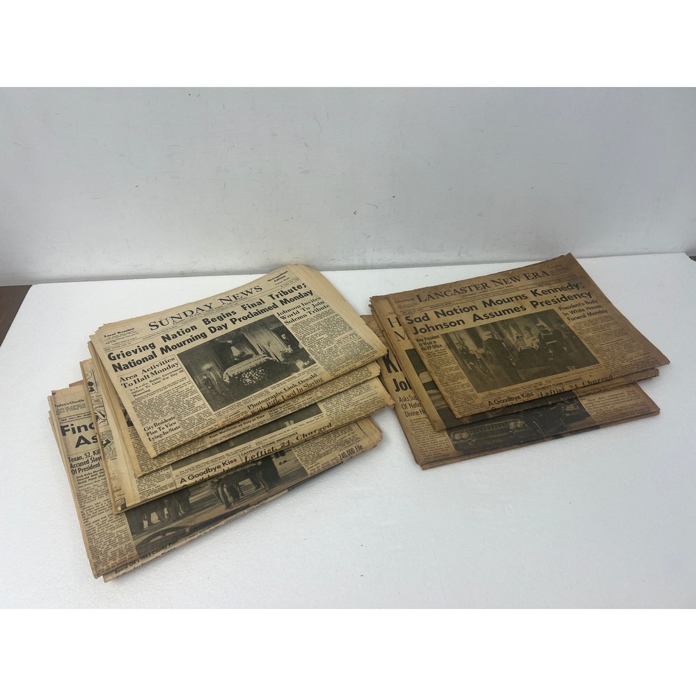 1963 Lancaster PA Newspaper Lot JFK Assassination Intelligencer Journal New Era